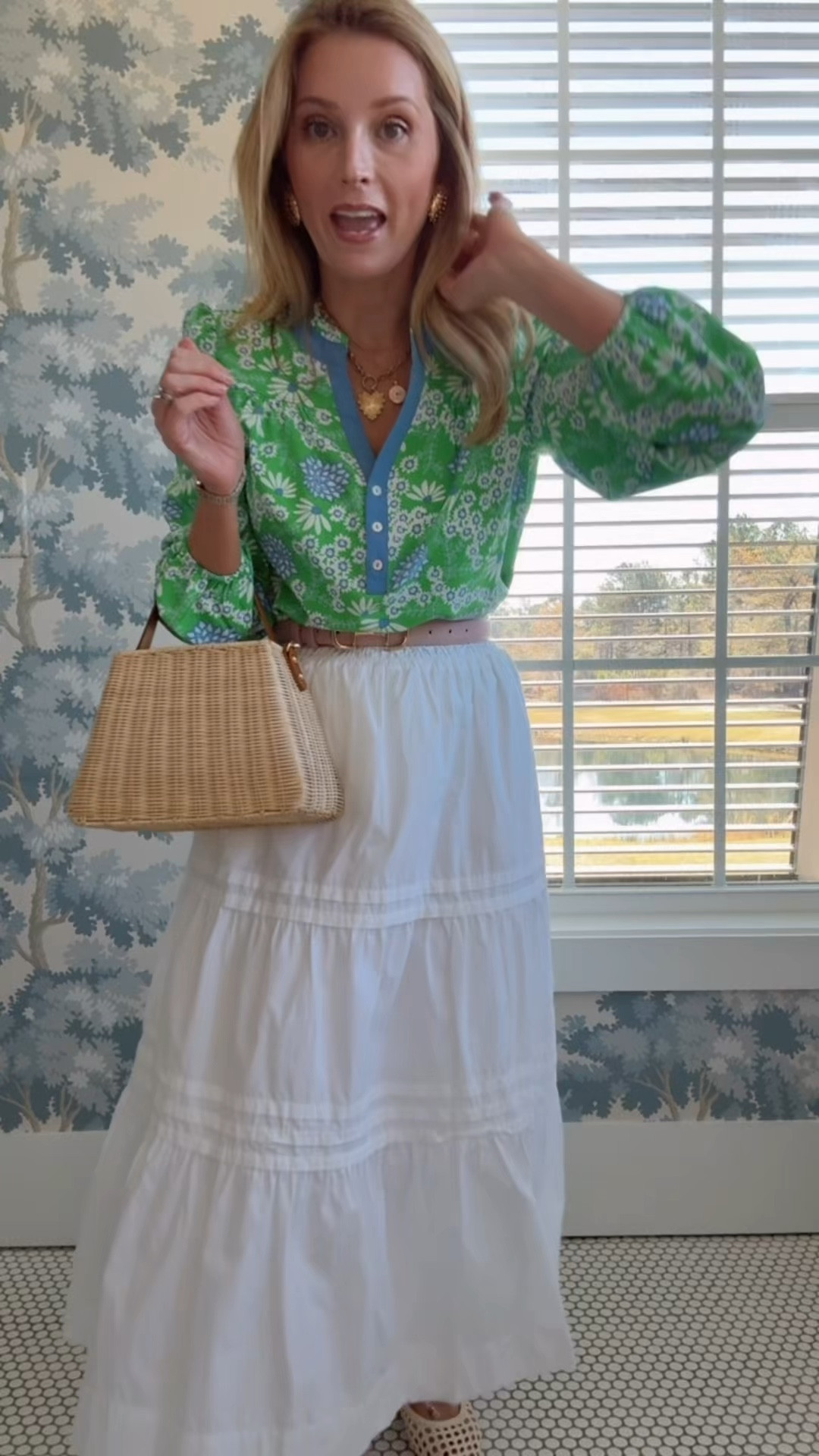 Another fabulous spring option from @Mary Square that I adore!! Comes in another colorway but truly - this green is stunning for spring! Paired it with a cotton poplin skirt and of course belted it! Just such a fun look!!,

#LTKgrwm #LTKTravel #LTKootd