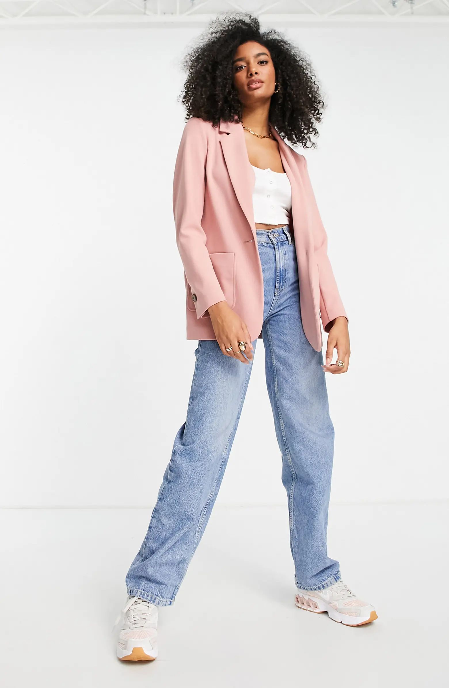 This closet-staple blazer is crafted from soft, stretchy jersey fabric with a relaxed one-button ... | Nordstrom