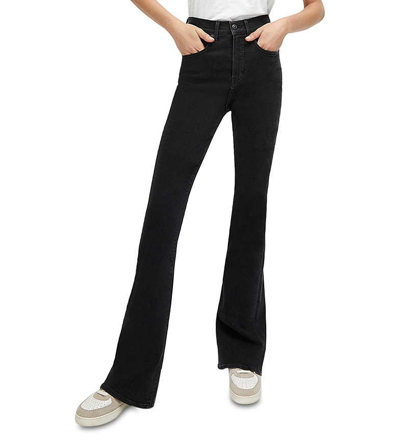 Veronica Beard Beverly High Rise Flare Jeans in Washed Onyx | Bloomingdale's (US)