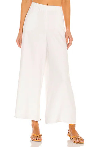 Show Me Your Mumu Kick Back Pants in White Linen from Revolve.com | Revolve Clothing (Global)