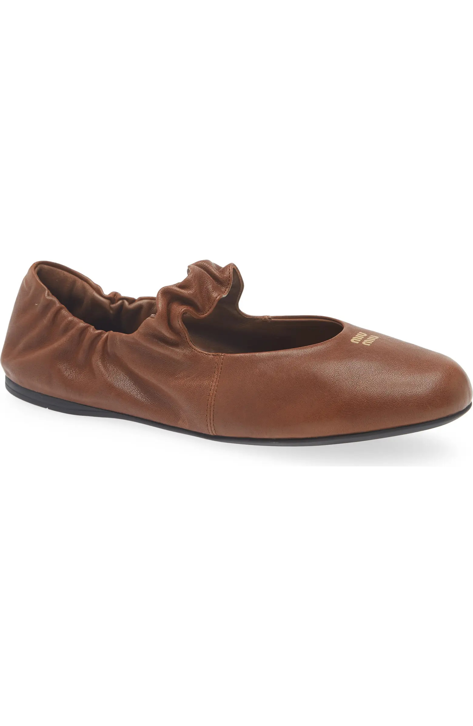 Ruched Ballerina Flat (Women) | Nordstrom