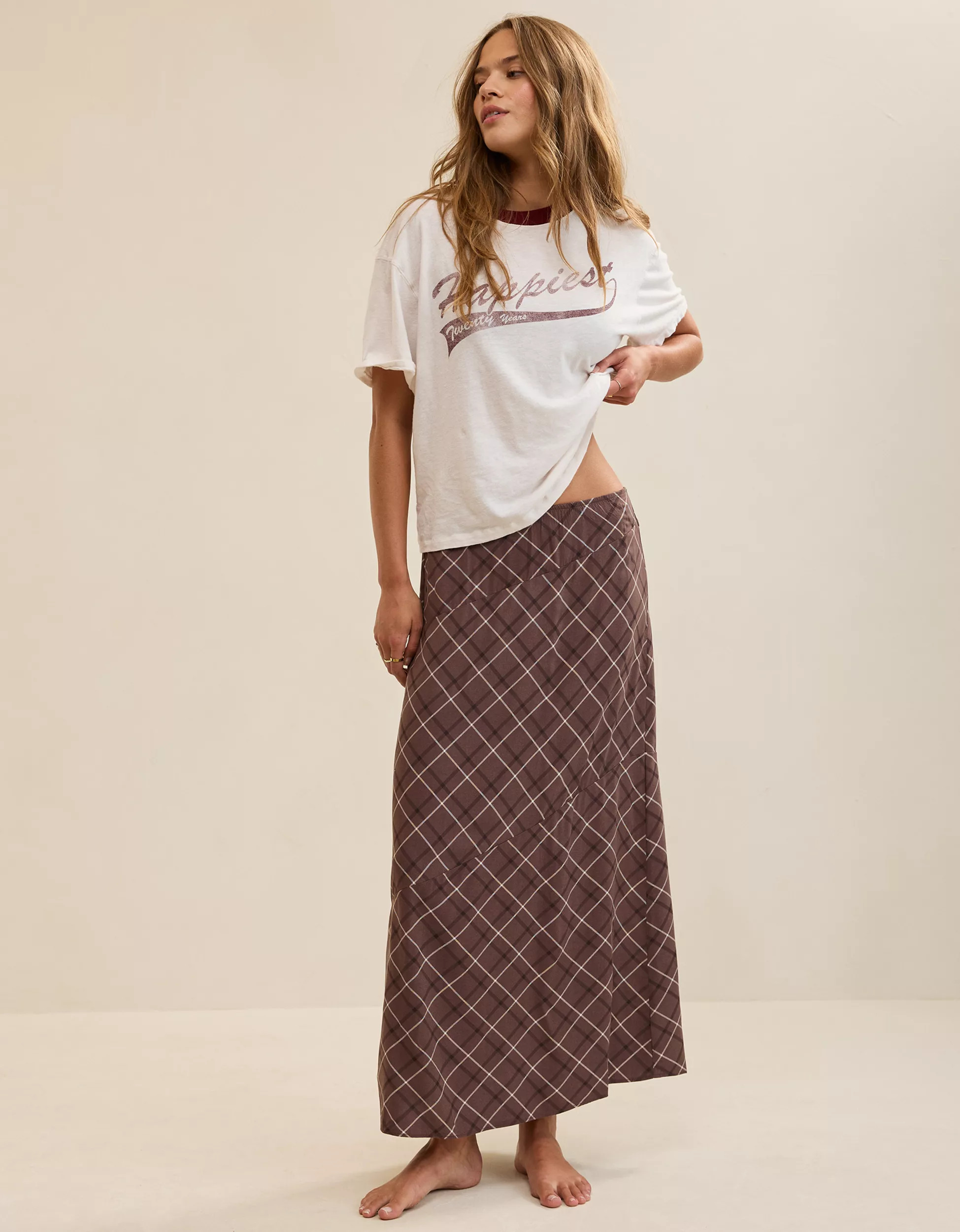 Aerie Happy & Drapey Maxi Skirt | Aerie
