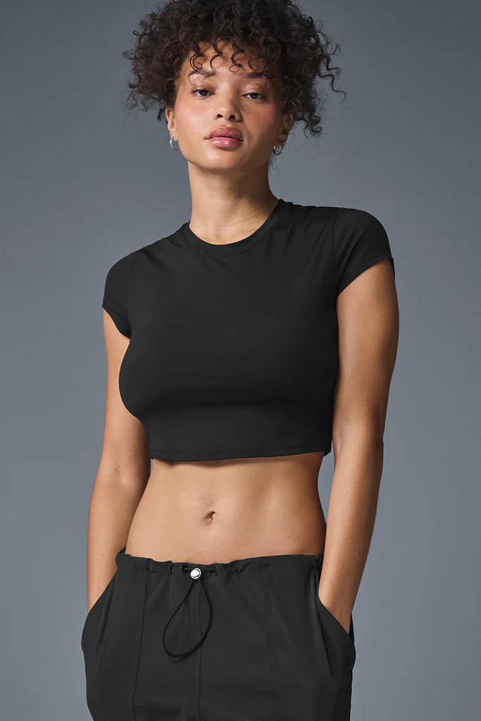 Alosoft Crop Finesse Short Sleeve | Alo Yoga (US)