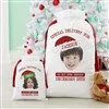 Personalized Face Photo Canvas Santa Sack for Kids - Small | Personalization Mall