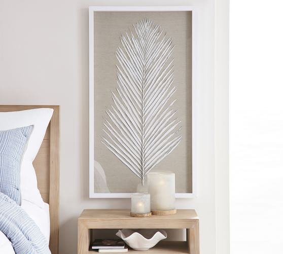 Long Palm Leaf Shadow Box Wall Art | Pottery Barn (US)