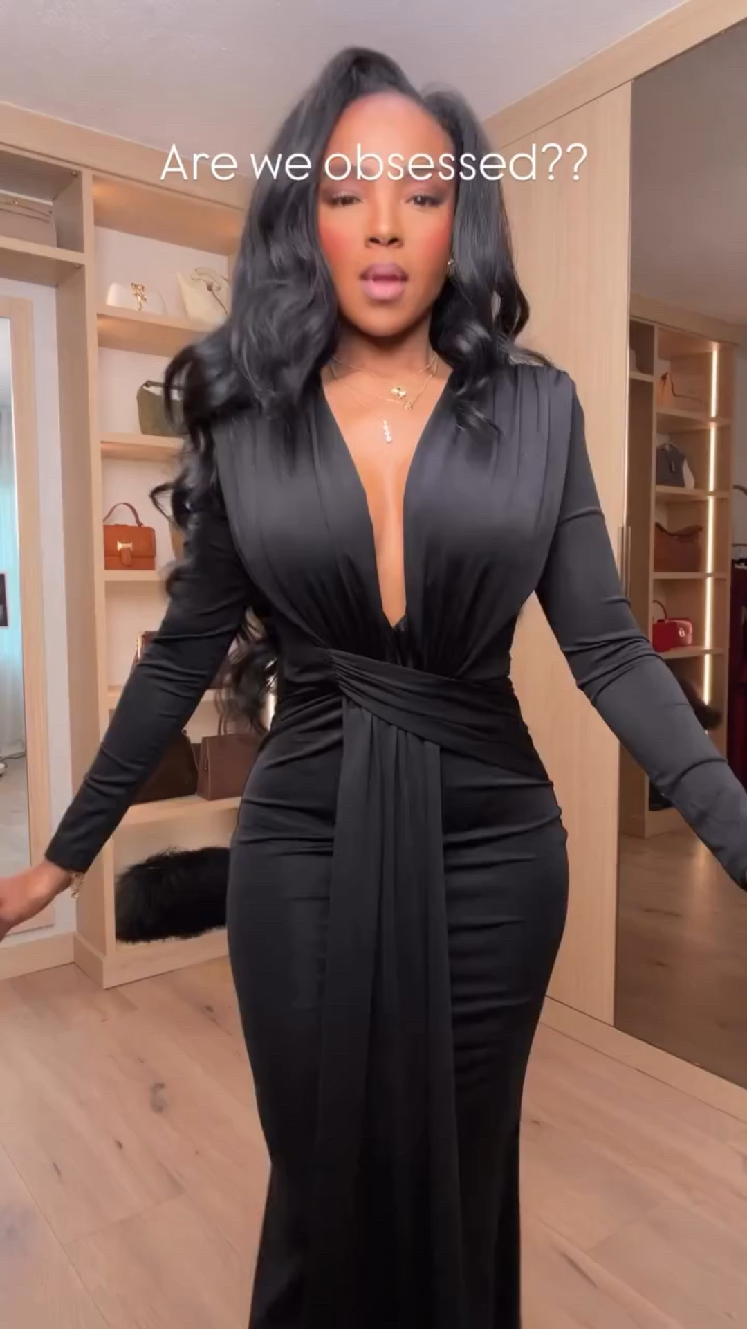 ✨ Statement Black Dress Moment — Designed to hug in all the right places with a flattering wrap-front detail and flowing hem. This is one of those pieces that instantly elevates your presence the second you walk in. Styled simply here, but the cost per wear drops fast because it works year-round and dresses up effortlessly.

Perfect for date nights, special events, dinners, or anytime you want that confident, pulled-together look.

📏 Sizing & Fit:
Wearing size Small  
Height: 5'4"  
Weight: 138 lbs  
Bust: 34D  
Waist: 27"  
Hips: 40"

This is the kind of timeless black dress that fits into a long-term shopping strategy — classic silhouette, versatile styling, and easy to rewear with heels, boots, or statement accessories.

Tap to get details and save this one for later.

Follow me on Instagram and YouTube @kirasfashionfinds 

#LTKootd #LTKPetite