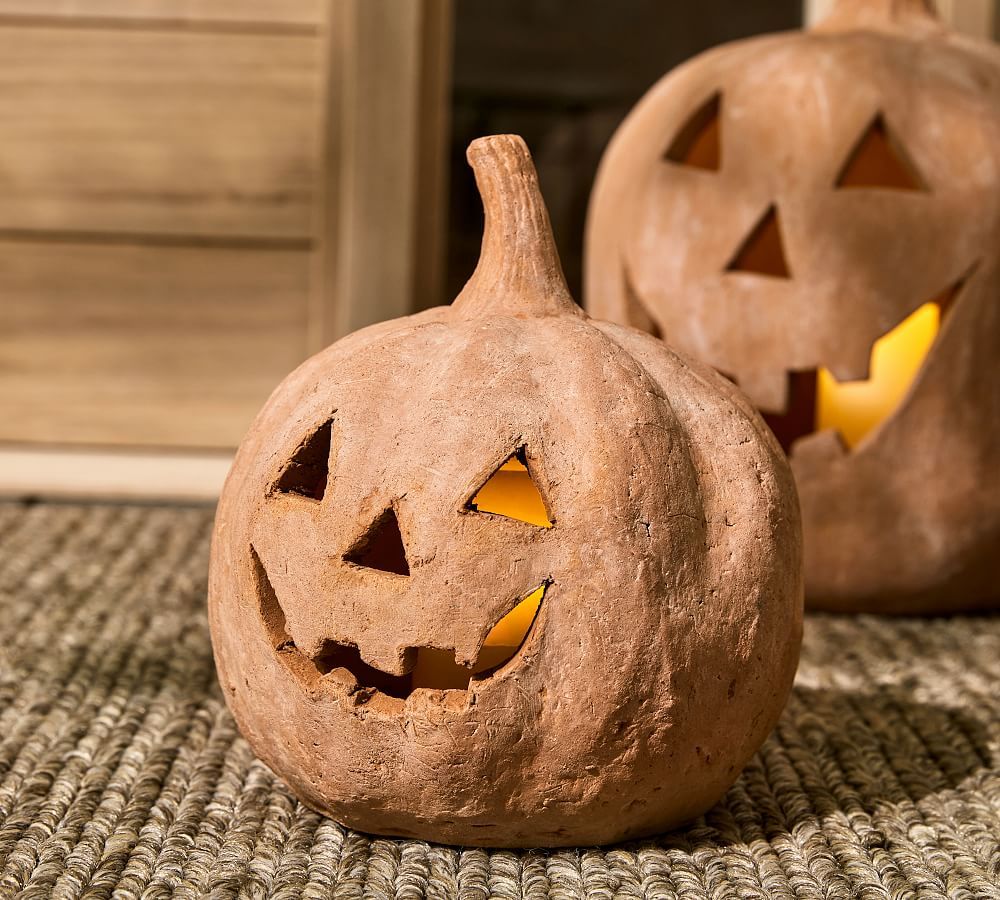 Handmade Terracotta Jack O' Lantern | Pottery Barn (US)