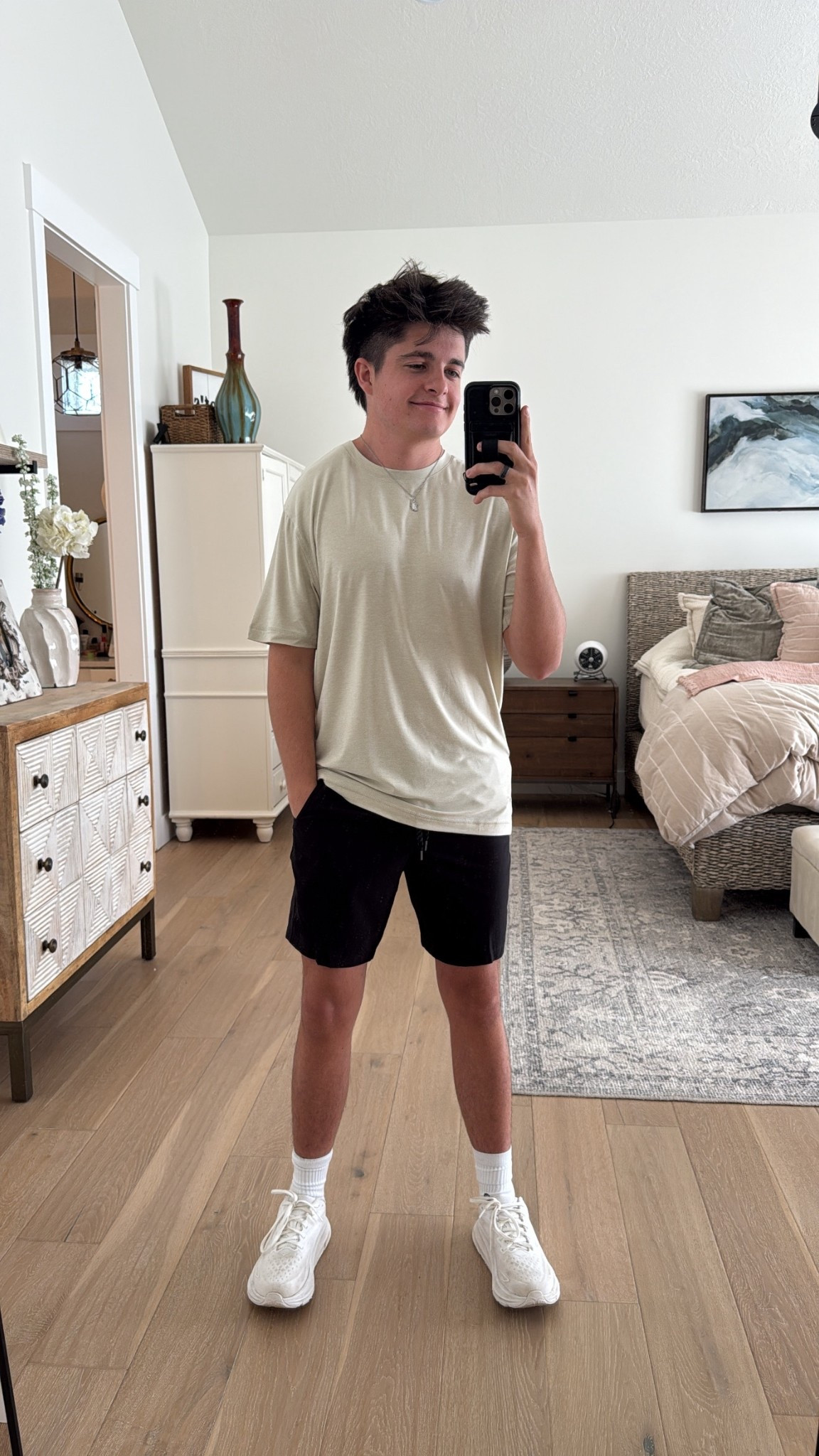 These shirts and shorts are from Vuori! The shirt is athletic but feels super soft and stretchy—nothing like that stiff, static-y polyester. The shorts are just as comfortable, with the perfect amount of stretch, and you can pair them with pretty much anything.

#LTKFamily #LTKActive #LTKMens