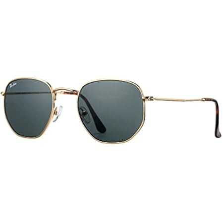 Hipster Hexagonal Polarized Sunglasses Men Women Geometric Square Small Vintage Metal Frame Retro... | Amazon (US)