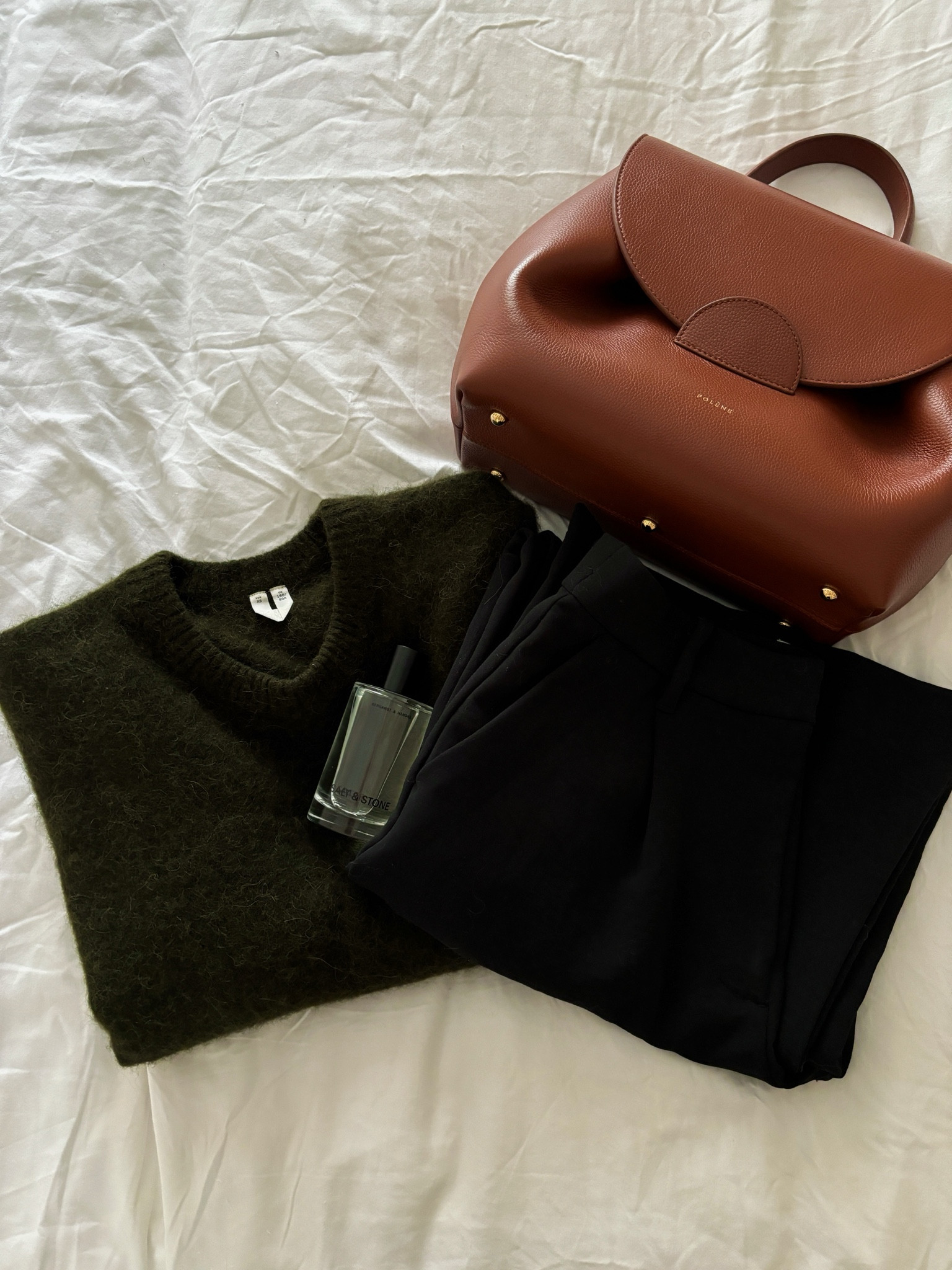 winter fashion, green arket jumper, wool jumper, black trousers, abercrombie trousers, salt & stone, body mist, gift idea 

#LTKfindsunder50 #LTKstyletip #LTKSeasonal