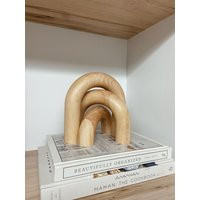 Decorative Wood Arch Object | Set Of 3 Sculpture Set Handmade Arch Decor Object Modern Home Minimalist | Etsy (US)