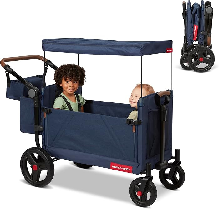 Radio Flyer Atlas 3-in-1 Foldable Stroller Wagon for Kids Ages 1+, 120 lb Max, Baby Stroller & Ou... | Amazon (US)