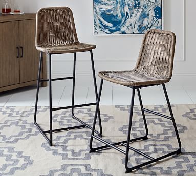 Plymouth Woven Counter Stool | Pottery Barn (US)