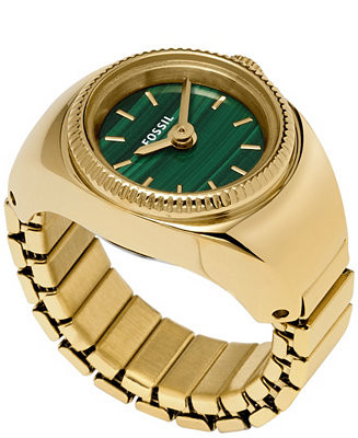 Women's Two-Hand Gold-Tone Stainless Steel Ring Watch, 15mm | Macy's