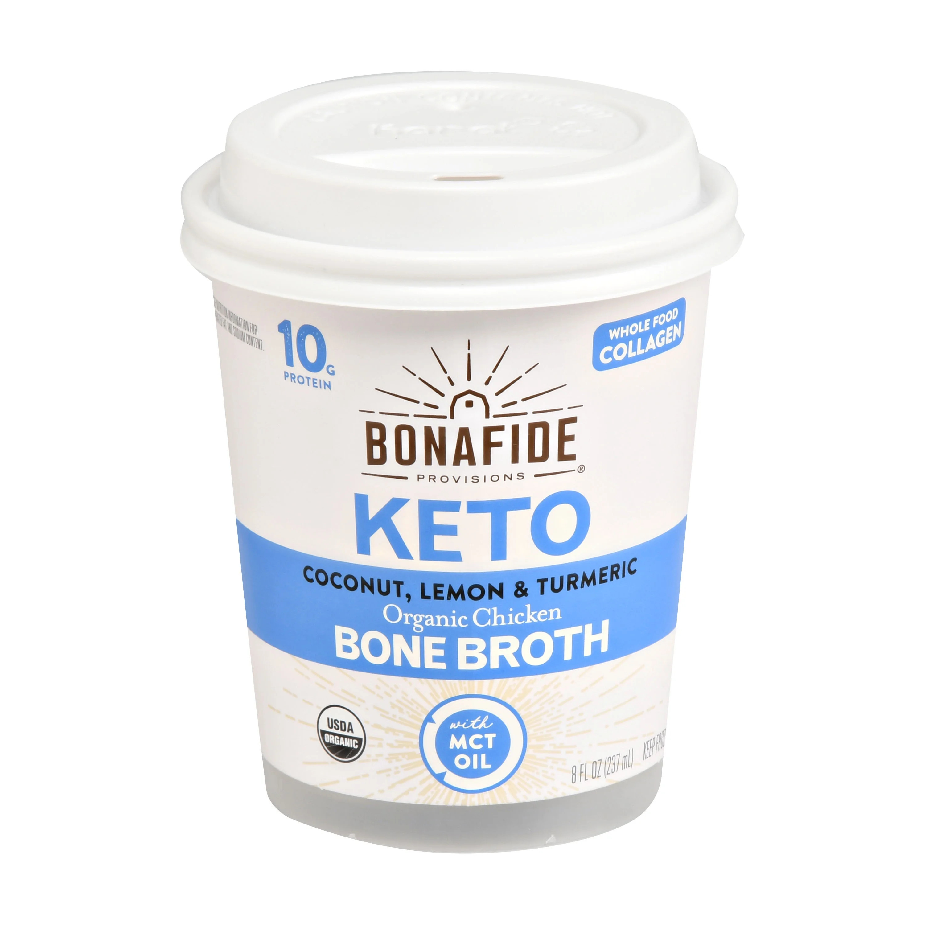 Bonafide Provisions Organic Keto Chicken Bone Broth with Lemon Turmeric and Coconut Oil, 8 Fluid ... | Walmart (US)