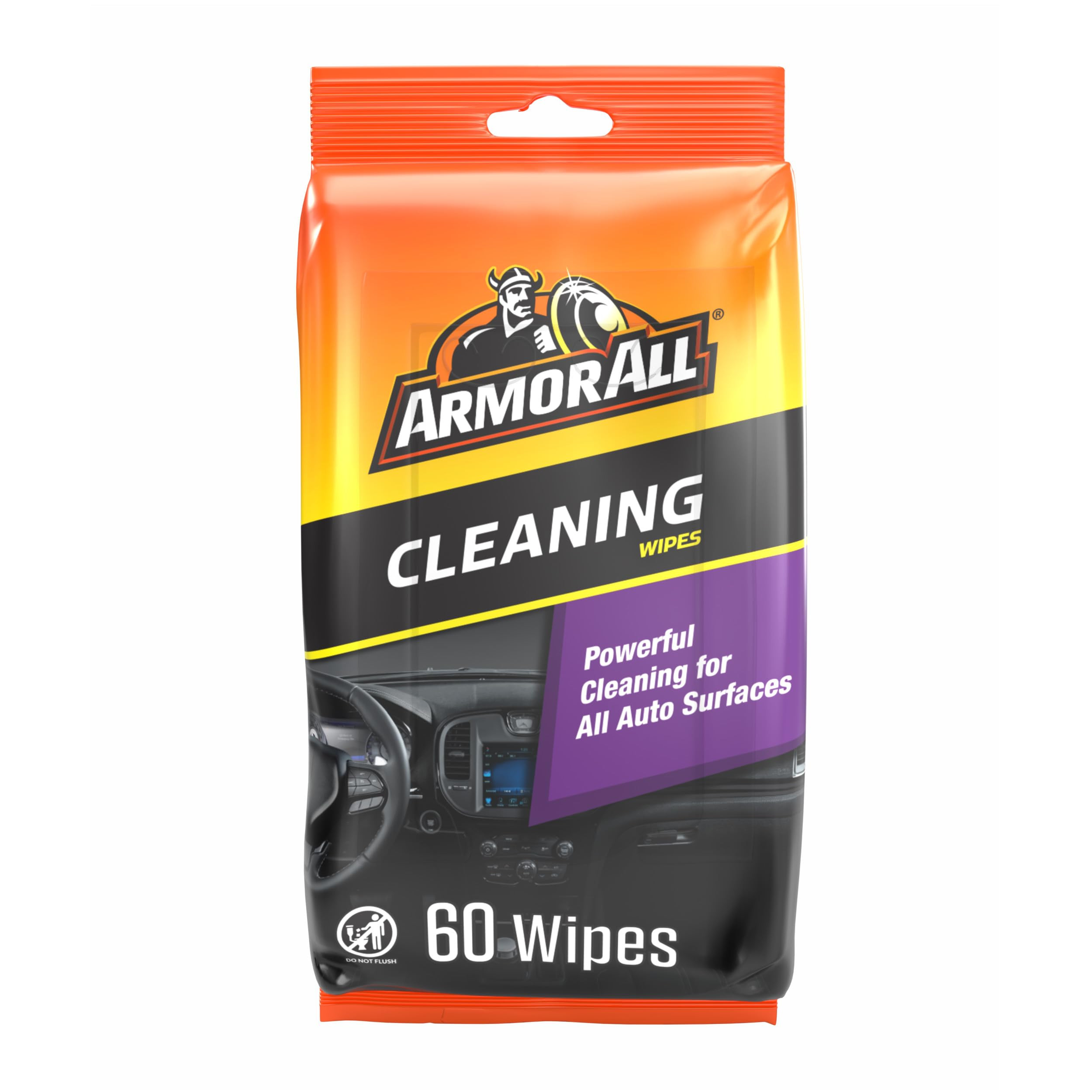 Armor All Car Interior Cleaner Wipes, Interior Cleaning Wipes for Cars, Trucks, Motorcycles, 60 E... | Amazon (US)