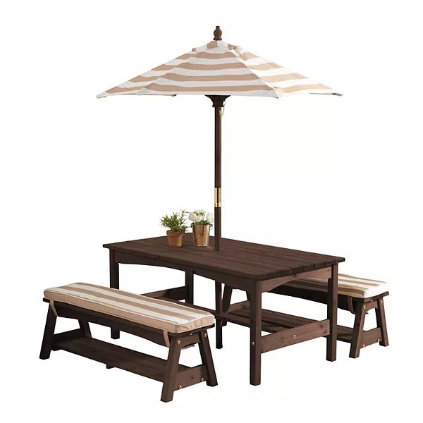 KidKraft Striped Outdoor Table & Bench Set | Kohl's