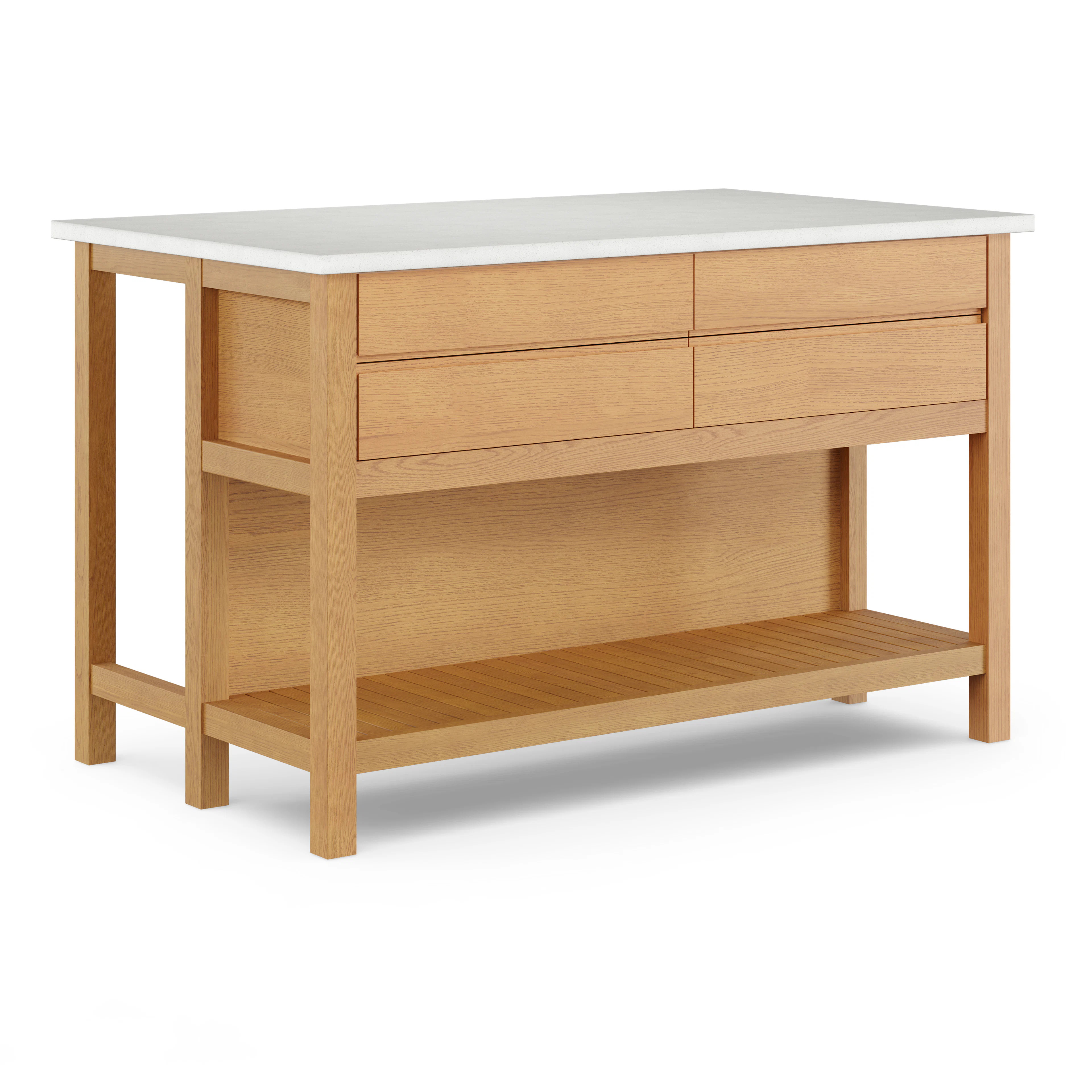 Quincy 57.5" Kitchen Island - Oak | Article