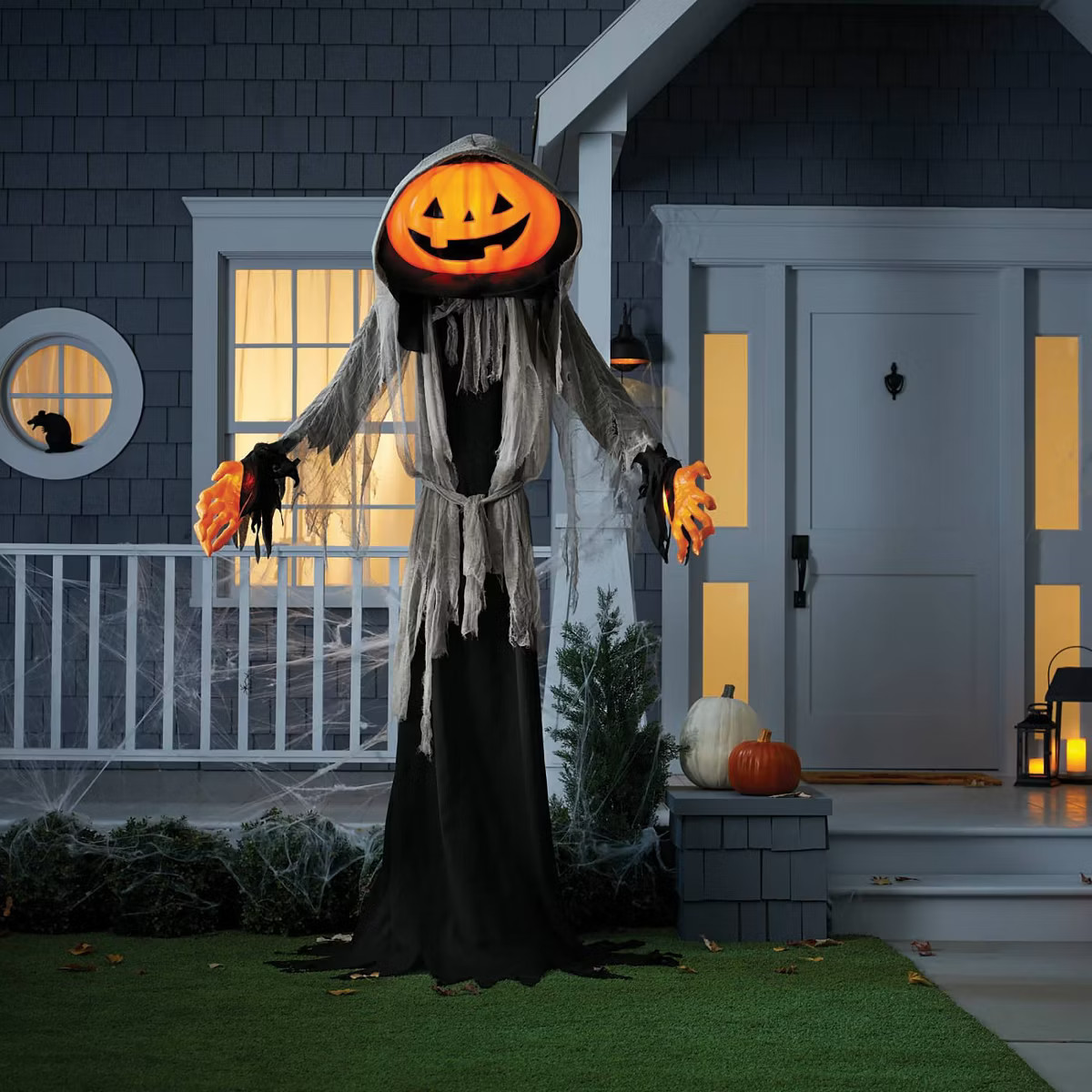 Lewis & Friends™ 8' Halloween Light and Sound Lewis The Pumpkin Ghoul™ - Hyde & EEK! Boutique... | Target