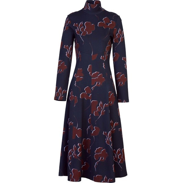 Women's Thea Dress, Dark Navy/Mulberry Multi | Maisonette