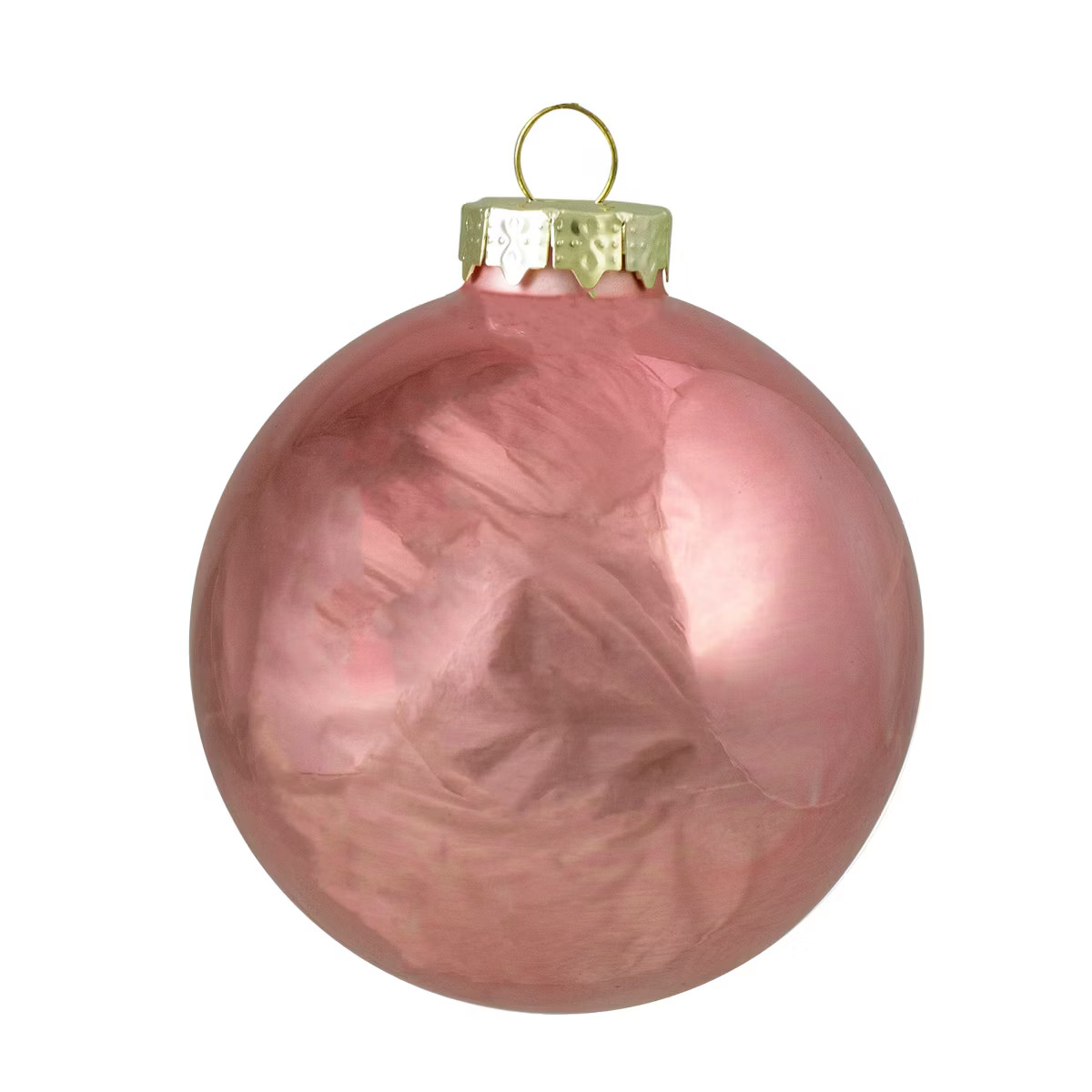 Northlight Shiny and Matte Glass Ball Christmas Ornaments - 3.25" (80mm) - Baby Pink - 6ct | Target