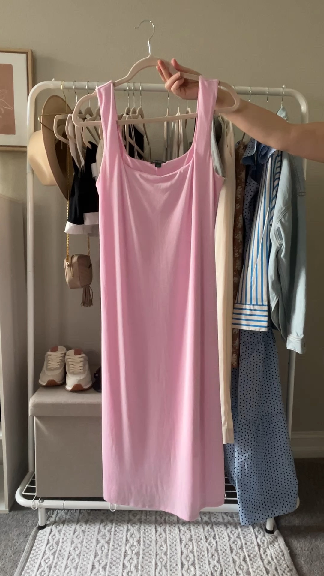 This dress is very versatile! It can be worn dressed up or dressed down. It’s comfortable and flattering, with an extra layer of fabric underneath so it’s not see through. I wore this for our travels in Italy this summer.

Pink dress
Midi dress
Dress
Summer dress
Fall outfit
Wedding guest dress
Travel outfit

#LTKWedding #LTKFindsUnder50 #LTKSeasonal