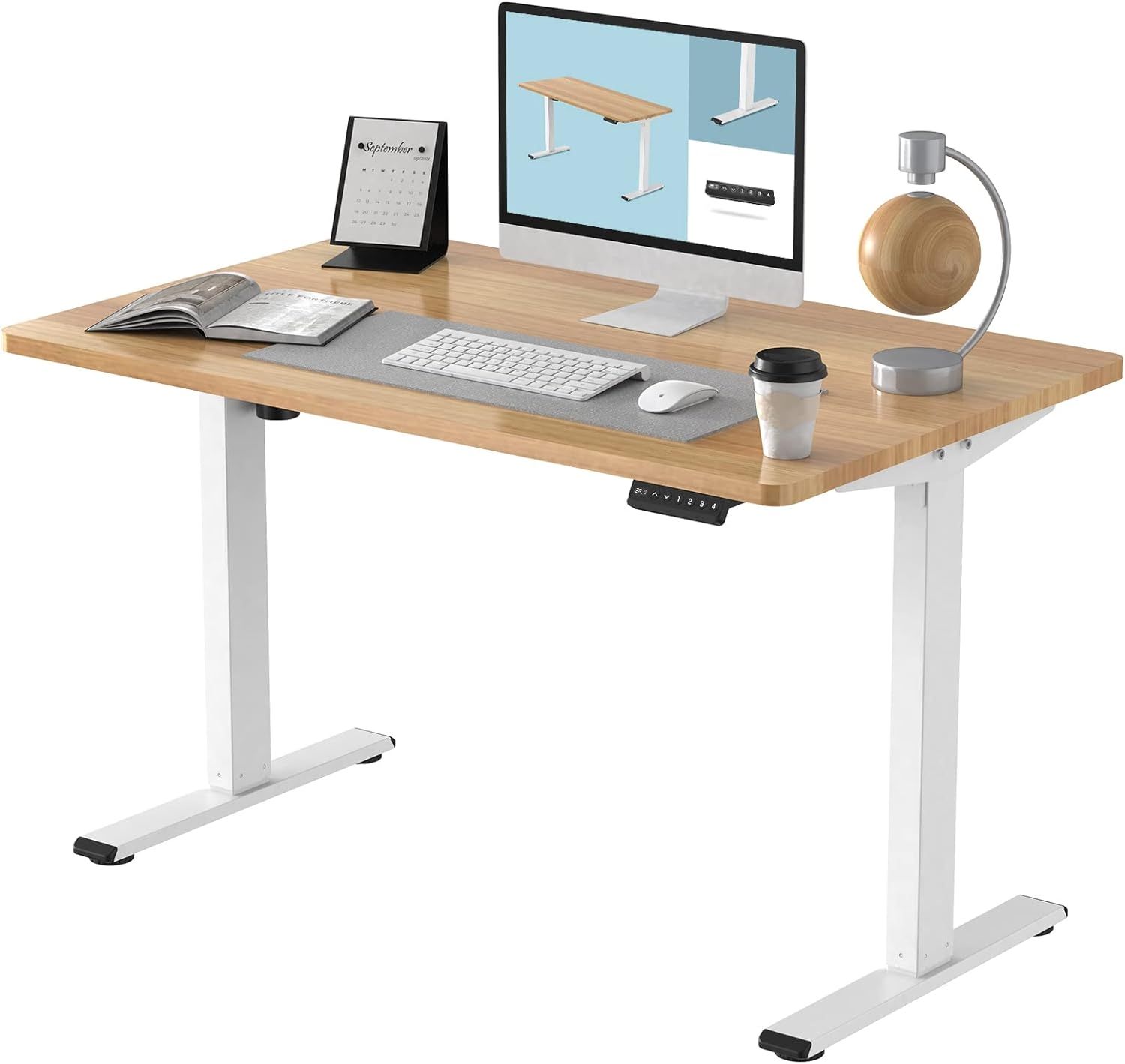 FLEXISPOT EN1 Essential Height Adjustable Electric Standing Desk 48 x 30 Inches Whole-Piece Desk ... | Amazon (US)