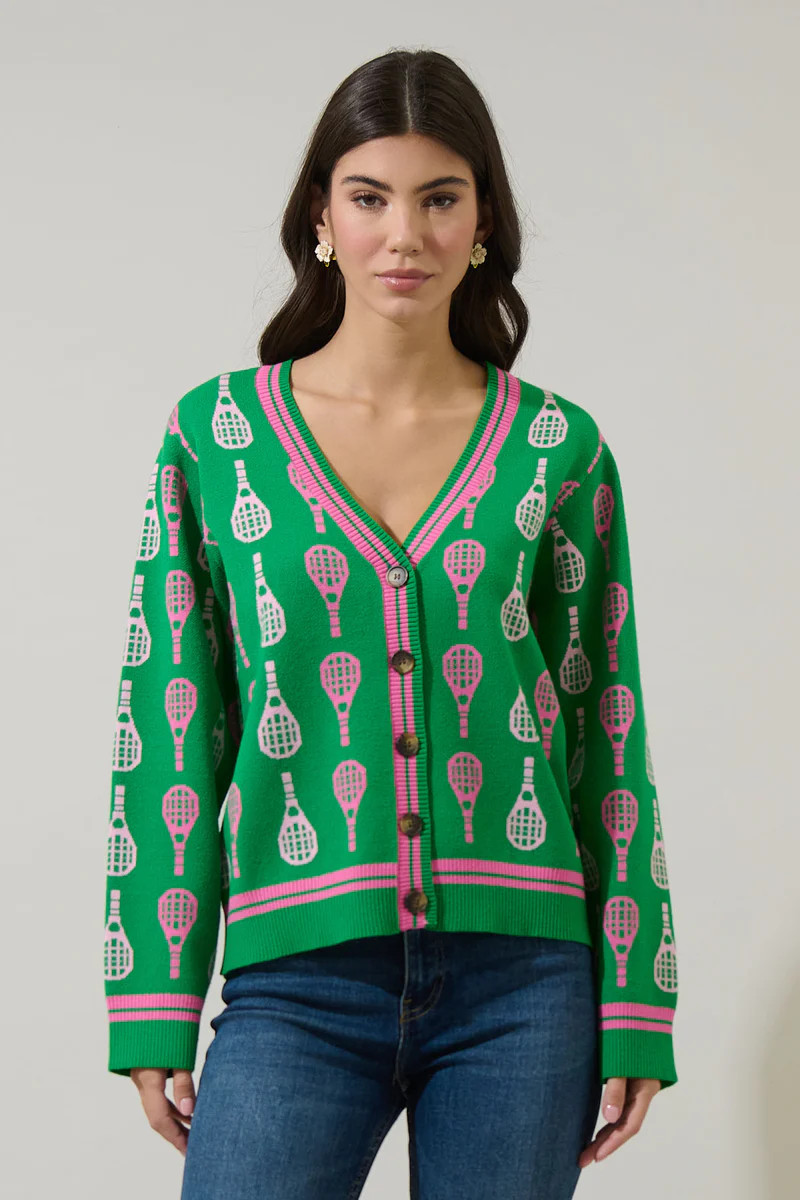 Tennis Club Button Up Cardigan | Sugarlips
