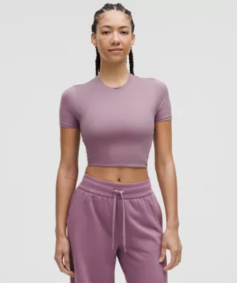 Wundermost Ultra-Soft Nulu Crewneck Cropped T-Shirt | lululemon (AU)
