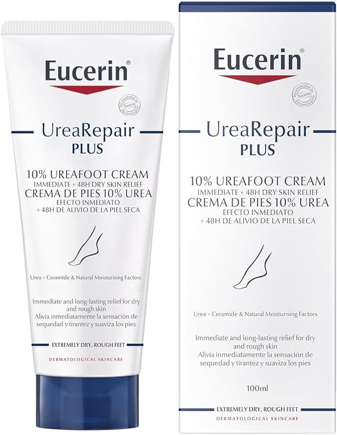 Eucerin UreaRepair Plus 10% Urea Foot Cream 100ml, Intensive Moisturising Foot Treatment for Dry,... | Amazon (UK)
