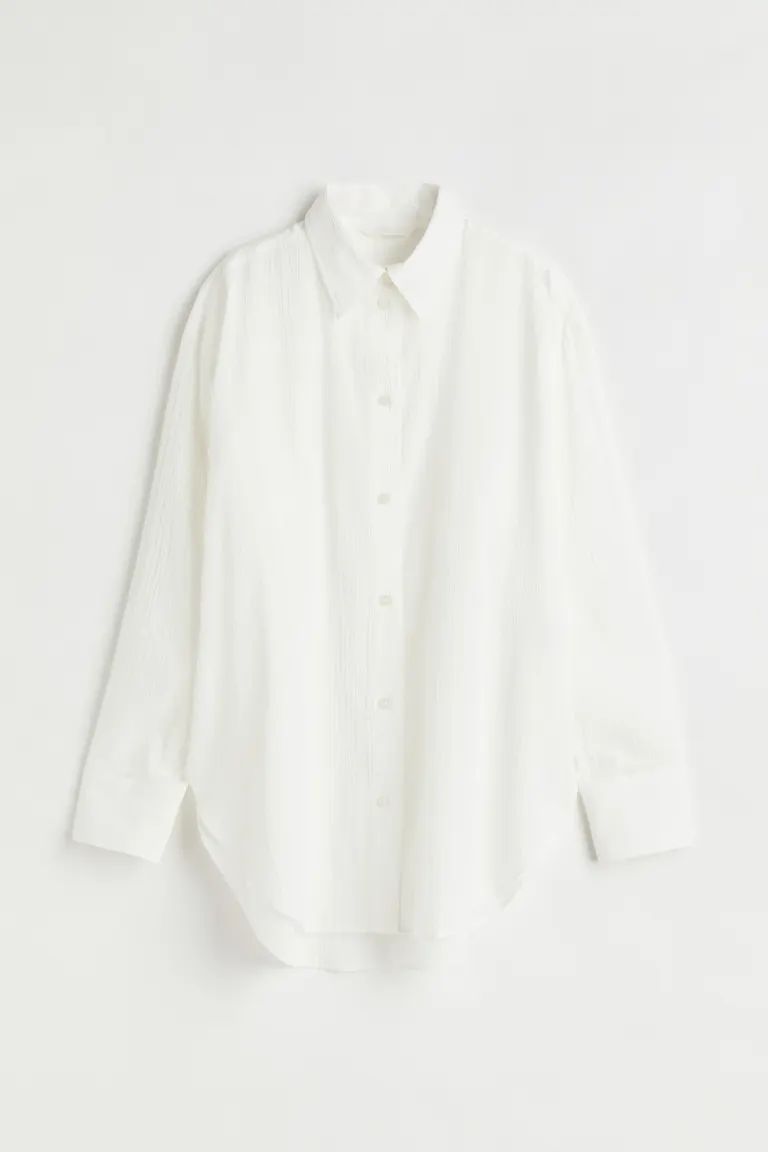 Crinkled Cotton Shirt | H&M (US + CA)