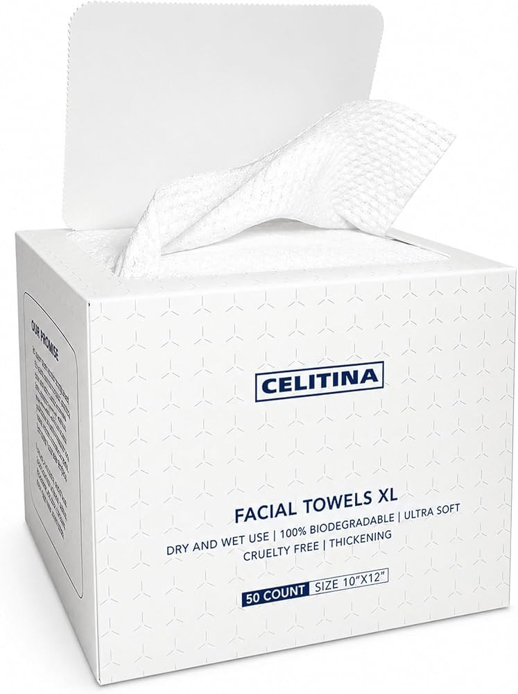 Chlitina Towels XL, 100% Biobased Face Towel, Disposable Face Towelette, Thick Face Towel for Sen... | Amazon (US)