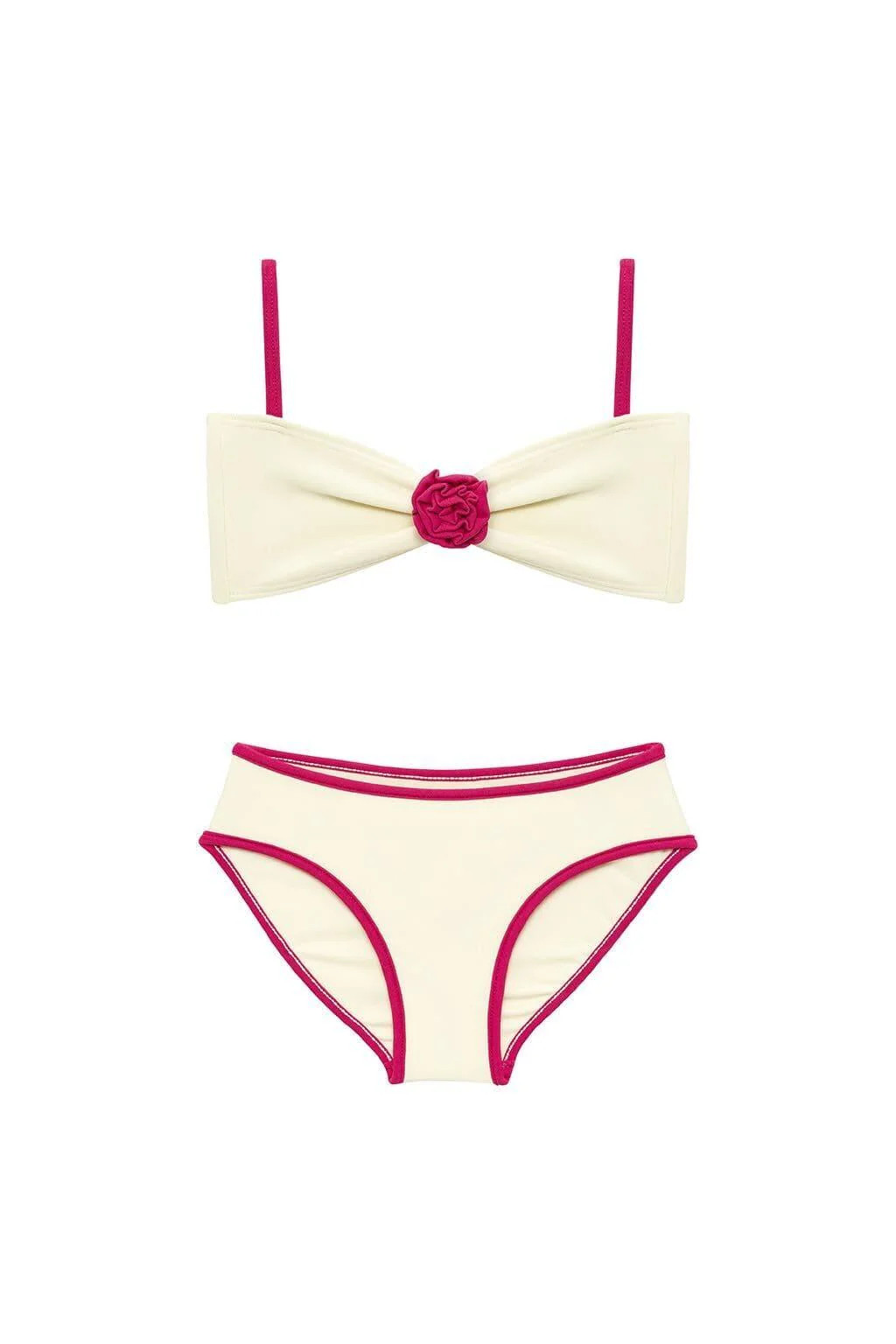 Cream Raspberry Binded Mini Rosa x Lulu Bikini Set | Montce