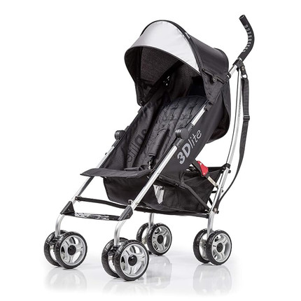 Click for more info about Summer Infant 3Dlite Convenience Stroller, Black (Silver Frame)