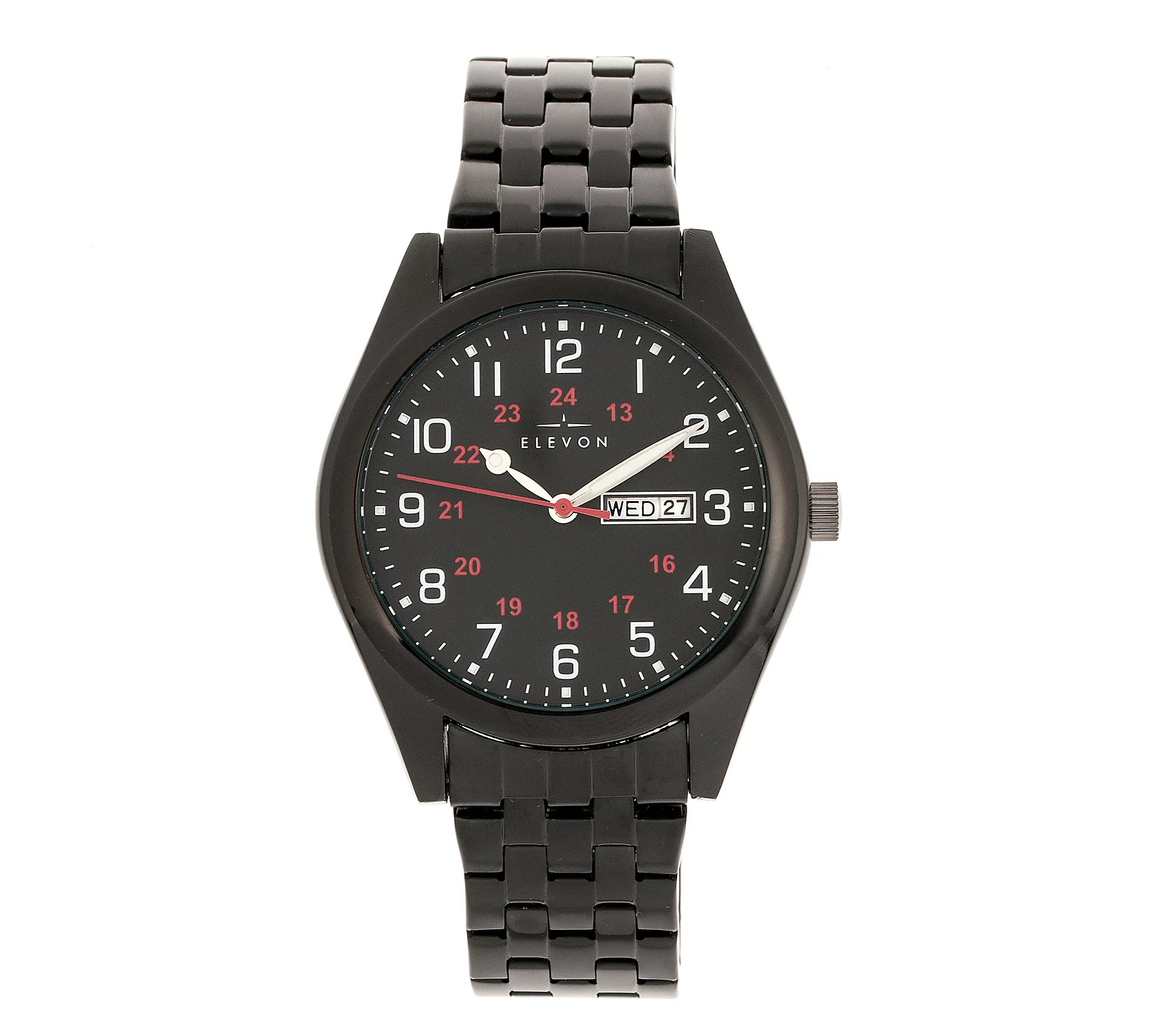 Elevon Men's Gann Black Dial Bracelet Watch | QVC
