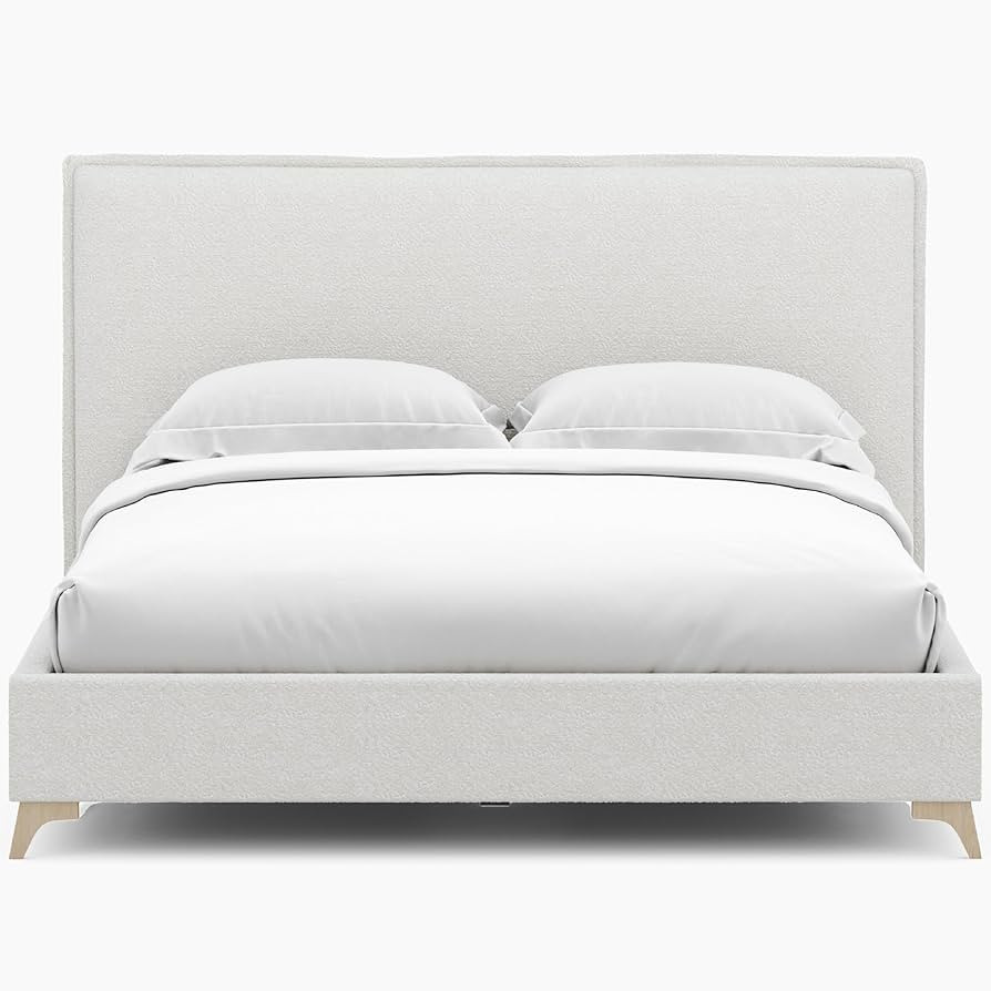 DG Casa Lottie Full Boucle Flange Edge Bed Frame with Headboard – Full Size Bed Upholstered Bou... | Amazon (US)