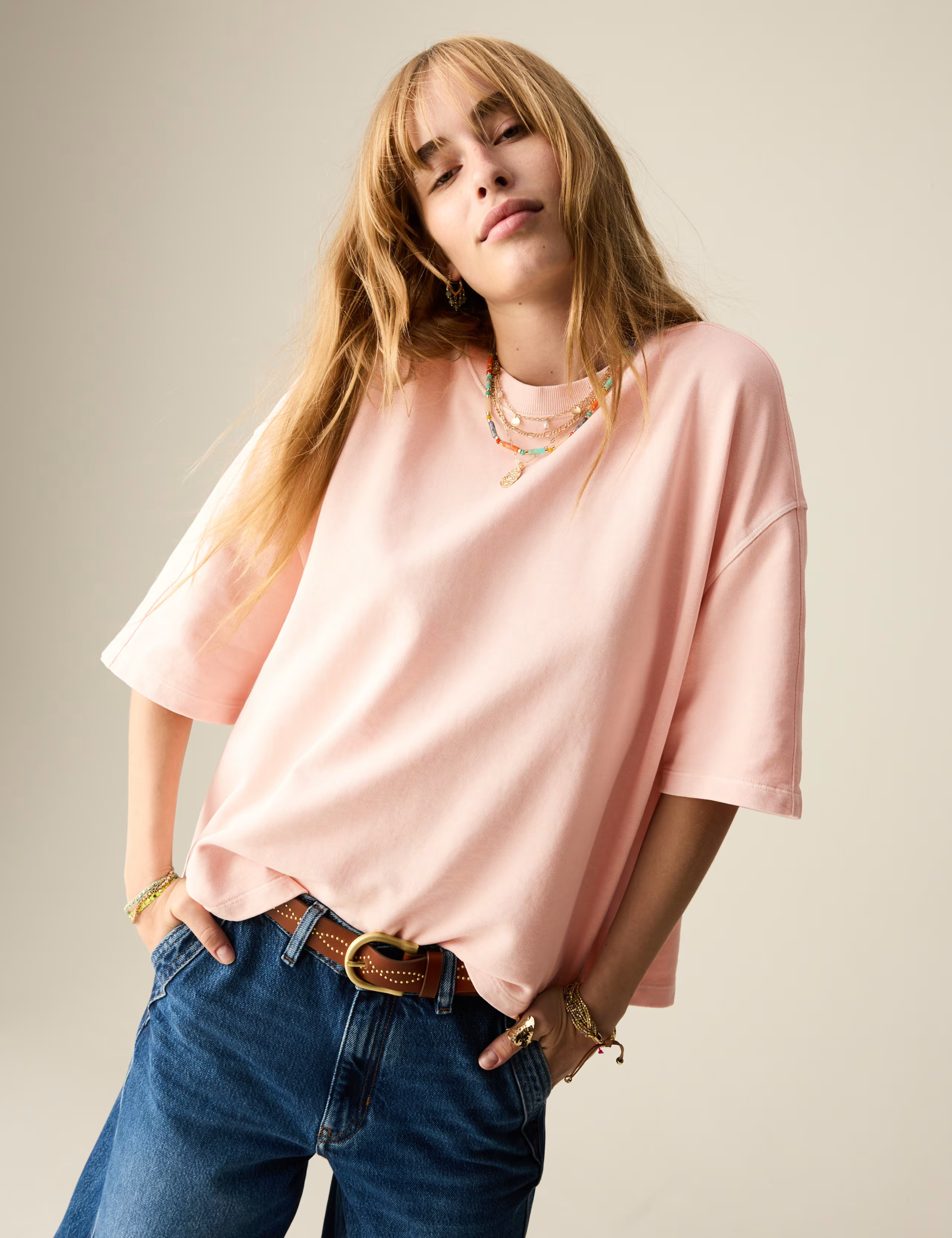 Pure Cotton Crew Neck Boxy Sweatshirt | Marks & Spencer (UK)