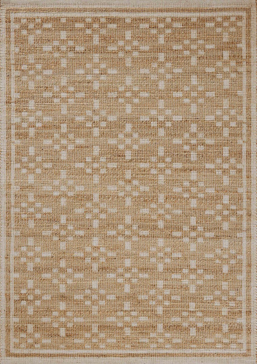 Judy JUD-07 Natural/Ivory Jute/Cotton Handwoven Area Rug | Rugs Direct
