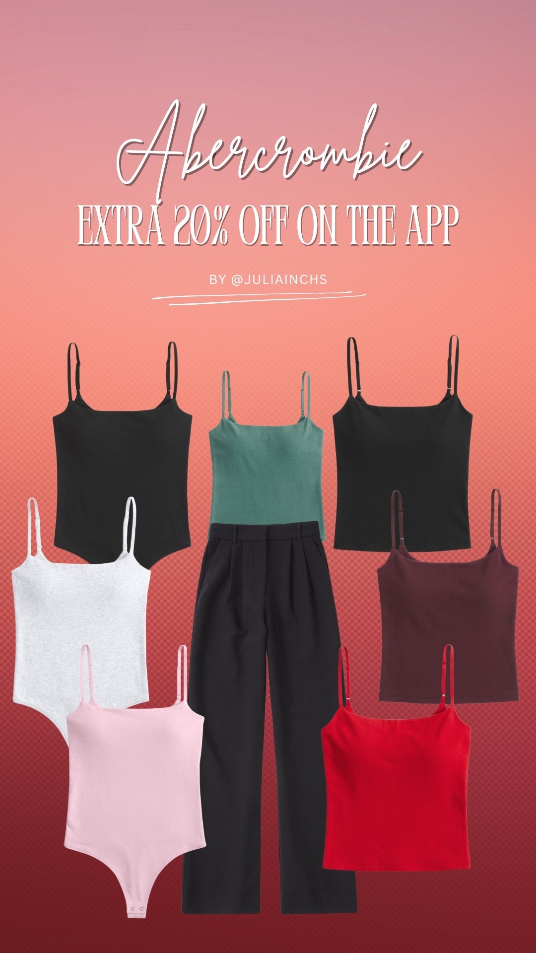 Abercrombie’s in-app sale is so good right now 🤍 Extra 20% off with code: GIFTSFORYOU
My go to bra-free camis + bodysuits are on sale, and the Sloane pants… they just elevate every look! 🏃🏽‍♀️🫶🏽🤎

#LTKPlusSize #LTKSaleAlert #LTKmomlife