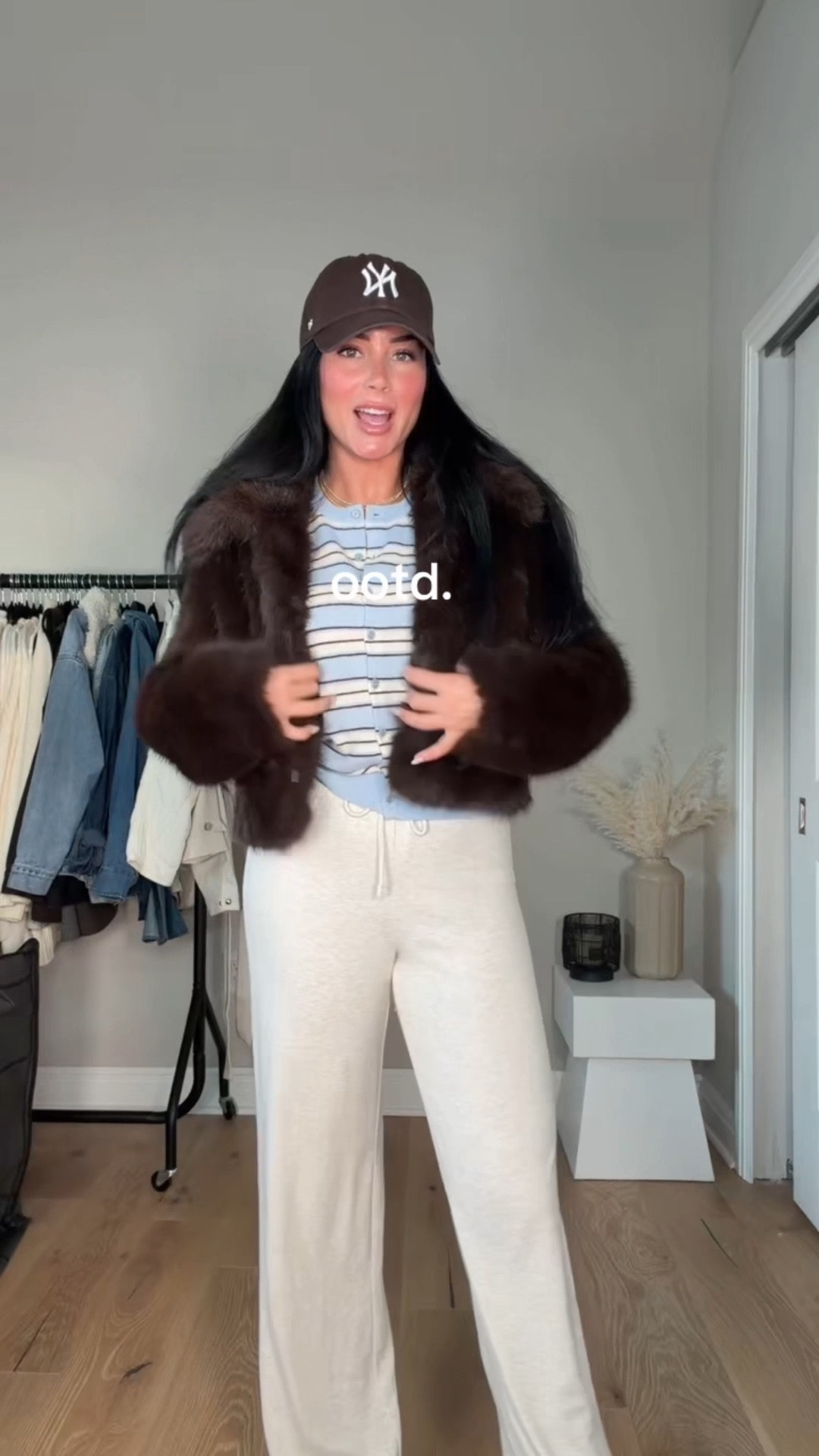 Aritzia cozy girl uniform 🤎🧸❄️ I will have my outfit + sizing deets on my LTK in the outfit inspo section! 

My sizing 5’7, 145lbs, 32dd
I’m wearing size smalls 

#LTKgrwm #LTKU #LTKootd