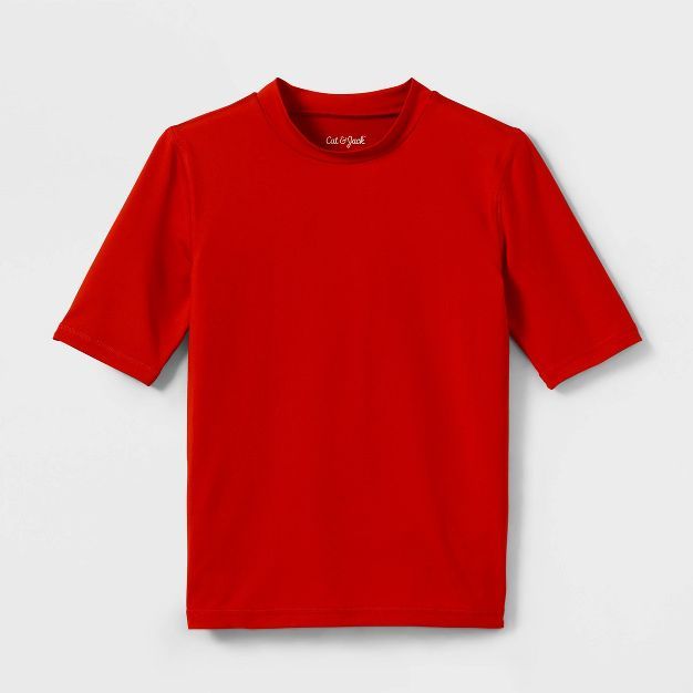 Boys' Short Sleeve Rash Guard Swim Shirt - Cat & Jack™ Red | Target