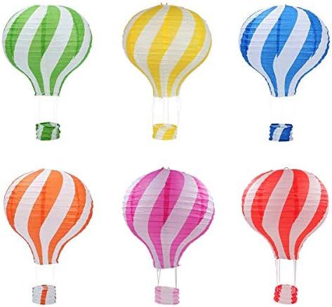 Famgee 12 inch Hanging Hot Air Balloon Paper Lanterns Set Decoration Birthday Wedding Christmas Part | Amazon (US)