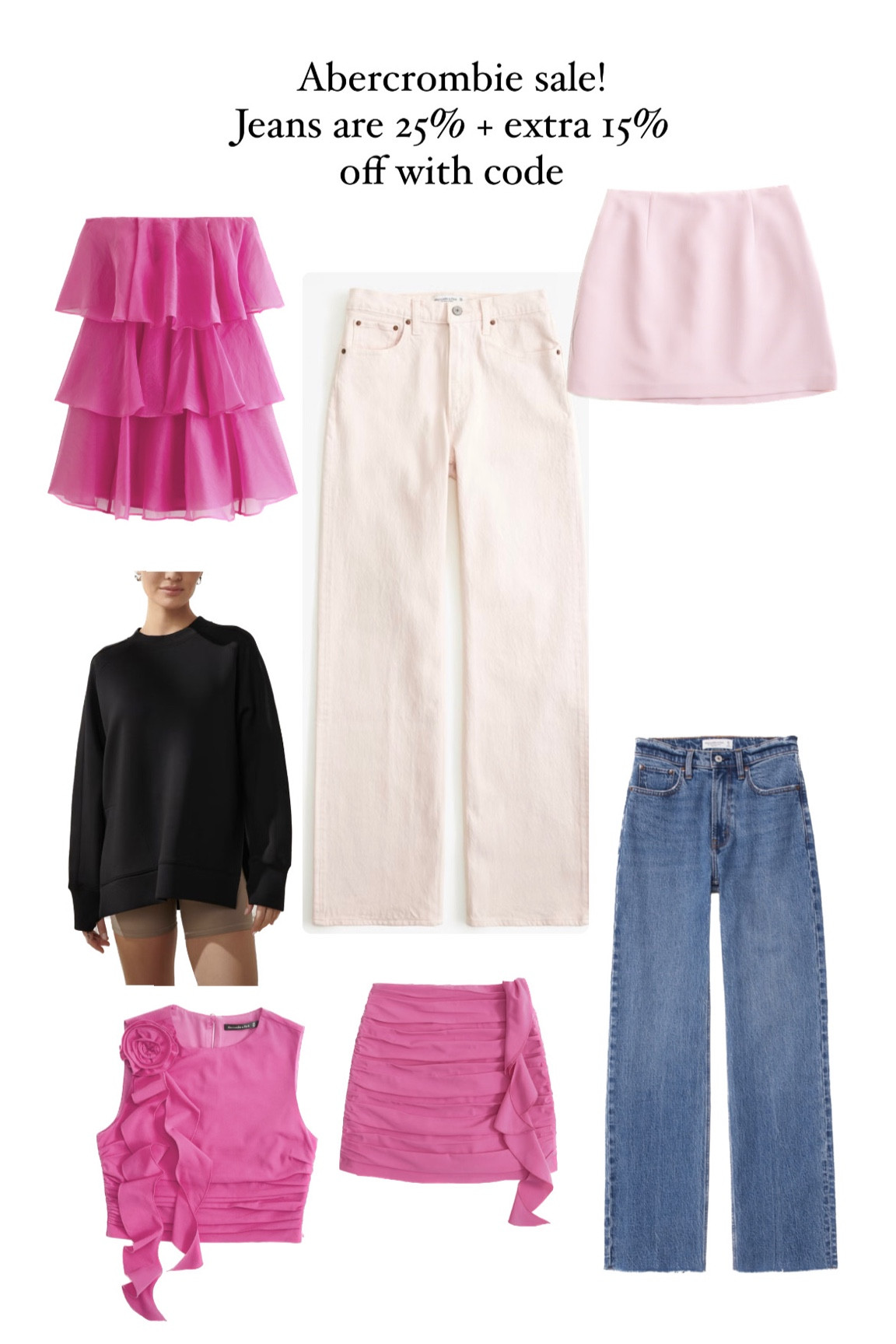Abercrombie denim sale! Code DENIMAF extra 15% off. I’m loving these pink tones for the season. 

#LTKsalealert #LTKfindsunder100 #LTKSpringSale