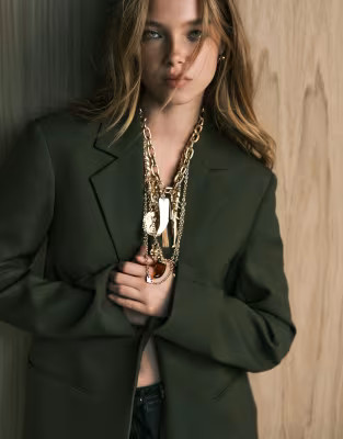 ASOS DESIGN Limited Edition chunky chain necklace with large eclectic charm mix in gold tone | AS... | ASOS (Global)