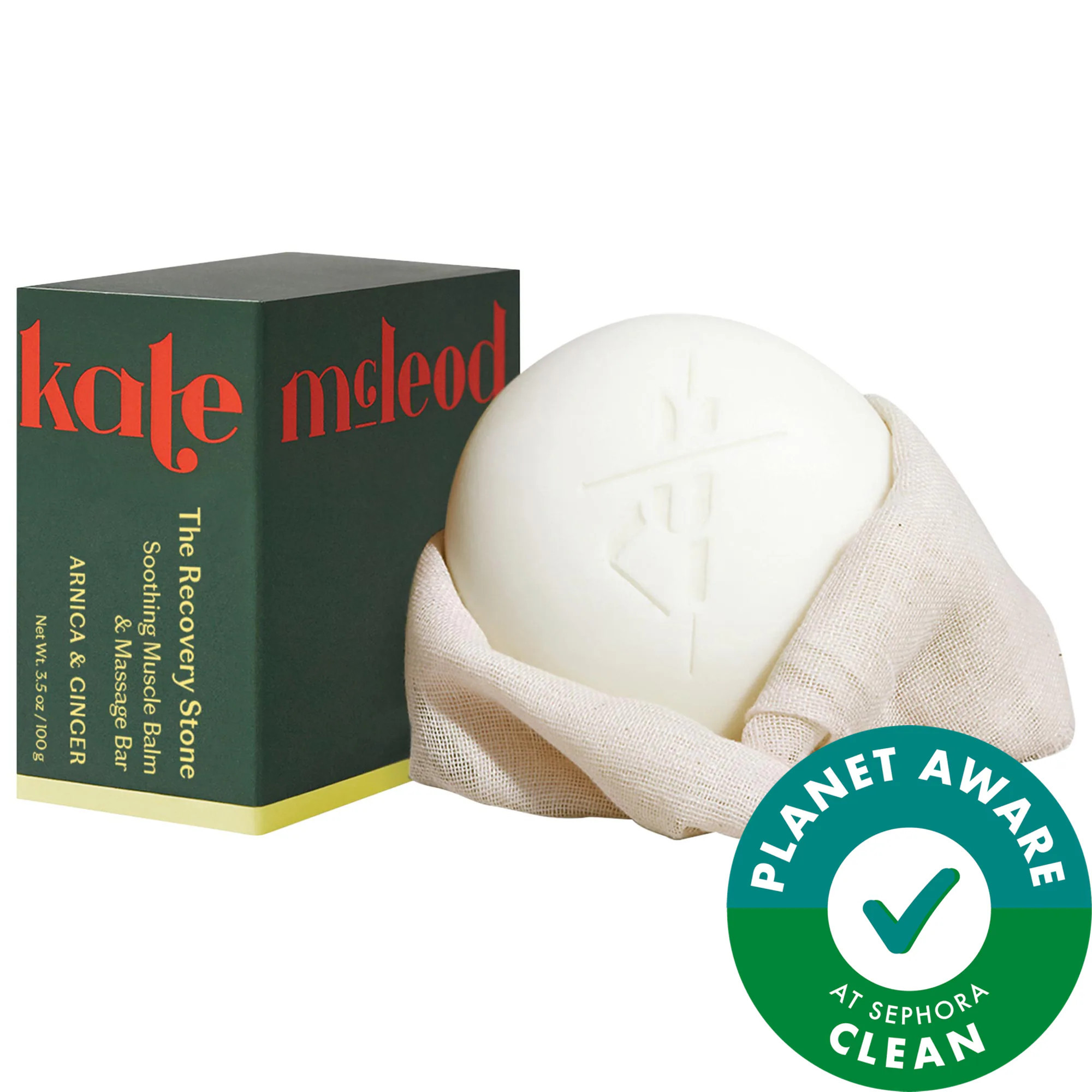 Kate McLeod The Recovery Stone - Soothing Muscle Balm & Massage Bar with Arnica, Ginger & Vanilla 3.5 oz / 99 g | Sephora (US)