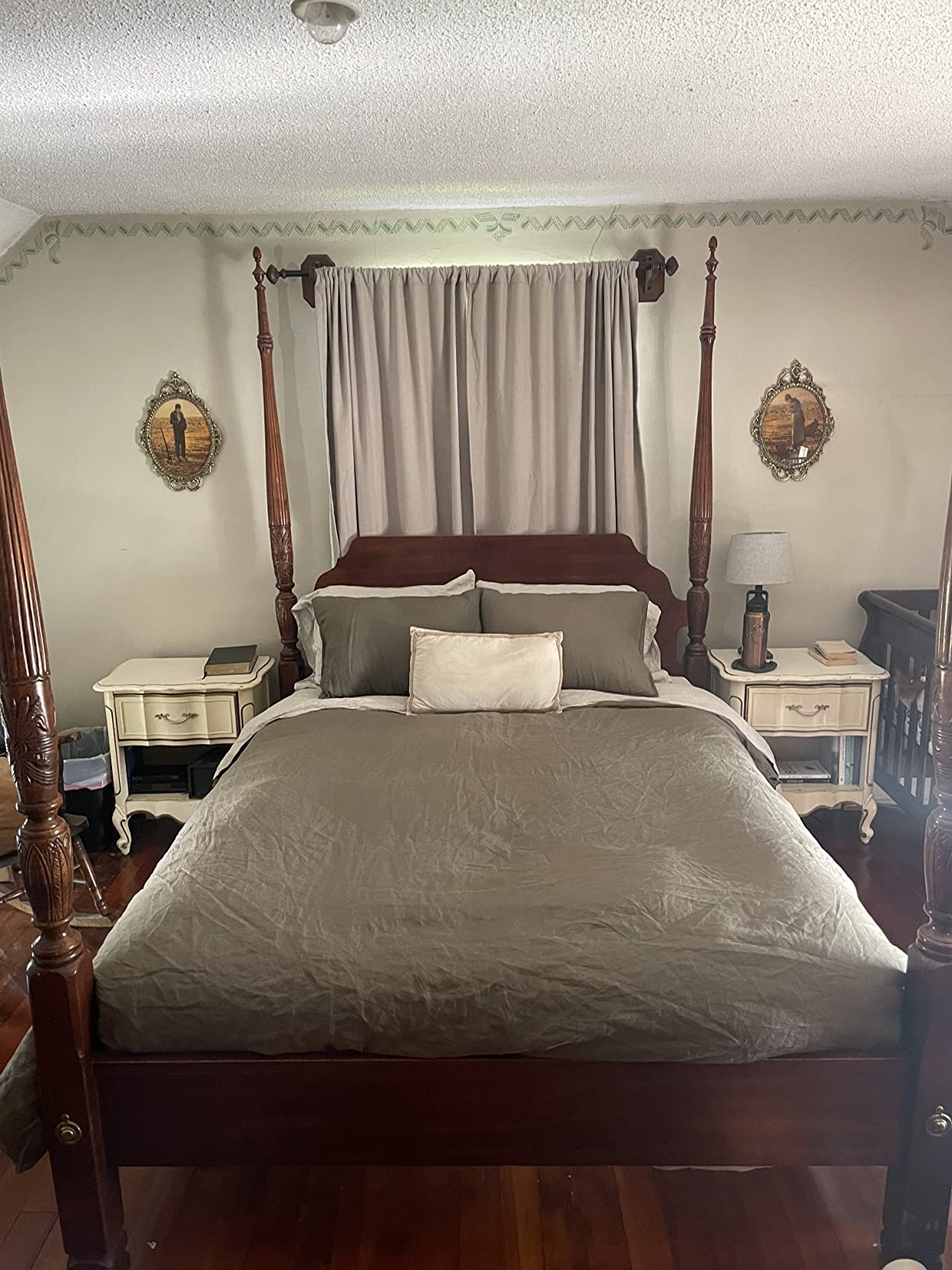 XZ XIFA 100% Natural French Flax Linen Duvet Cover King, Olive Green Cooling Duvet Cover Set, Sof... | Amazon (US)