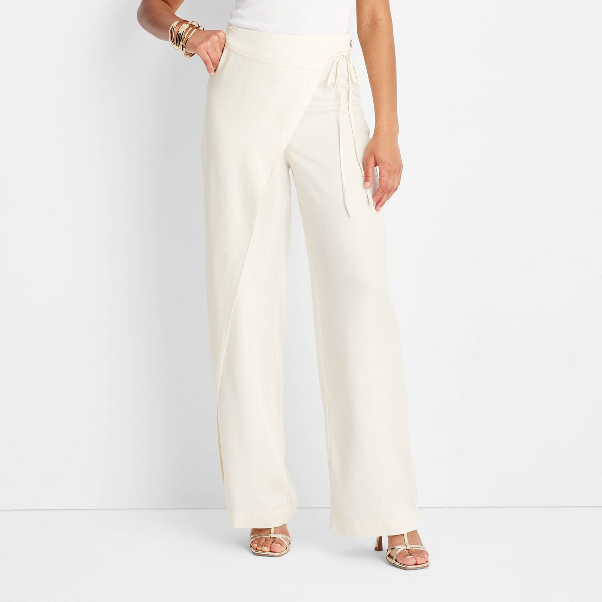 Women's Mid-Rise Sarong Wide Leg Pants - Future Collective™ with Jenee Naylor | Target