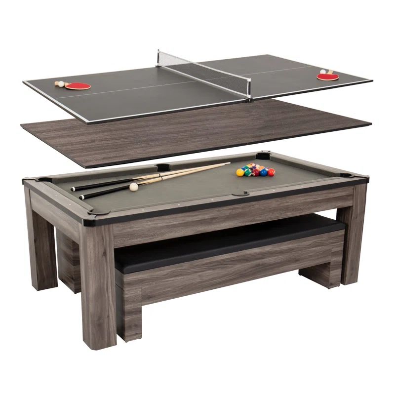 Hampton 3-in-1 Combination Table Includes Billiards, Table Tennis, & Dining Table | Wayfair North America