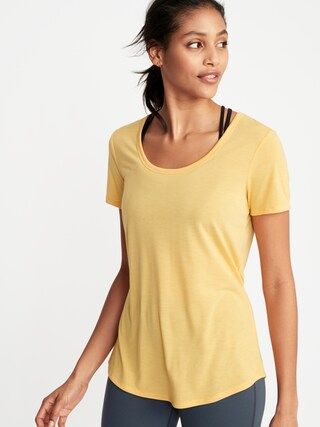 Relaxed Cutout-Back Performance Tee for Women | Old Navy US