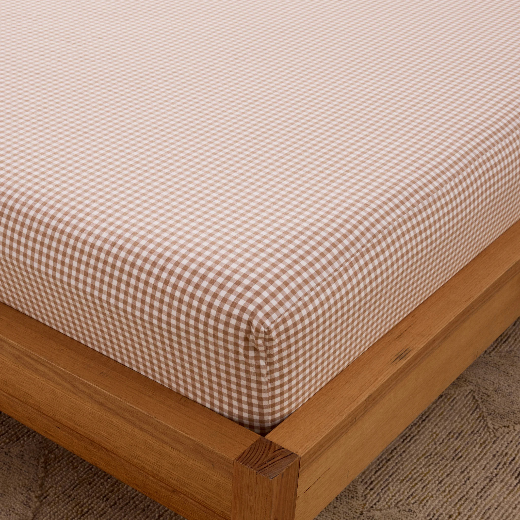 Leo Washed Cotton - Lyle Gingham Fitted Sheet | Shop.app
